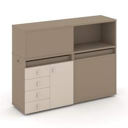 Набор 15 Тумба двойная с надставкой ES.NB.2N-15